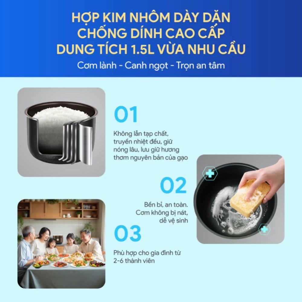 Nồi cơm điện tử Bluestone RCB-5935 - Hàng chính hãng