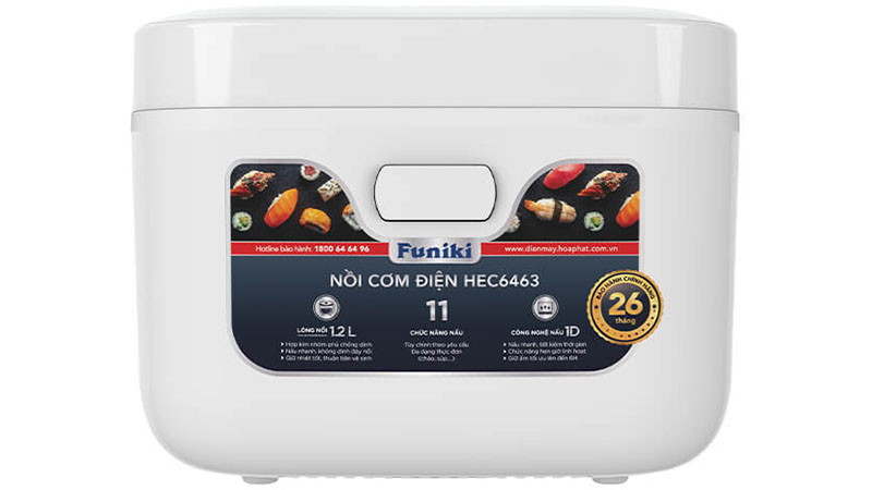 Nồi cơm điện tử Funiki HEC6463 - Hàng chính hãng
