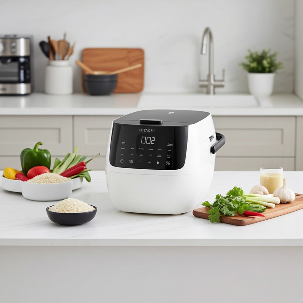 Nồi cơm điện tử Hitachi RZ-R18XN W - Hàng chính hãng