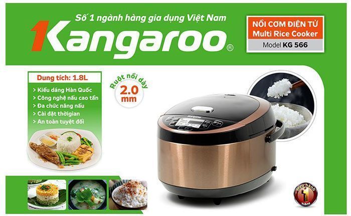Nồi cơm điện tử Kangaroo KG566 - Hàng chính hãng