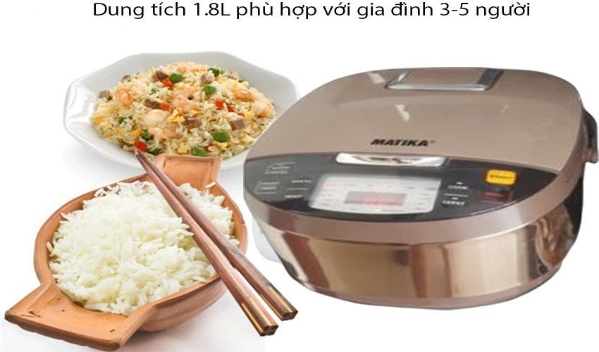 Nồi cơm điện tử Matika MTK-RC1885 - Hàng chính hãng