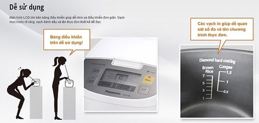 Nồi cơm điện Panasonic PANC-SR-ZE105WRAM - Hàng chính hãng