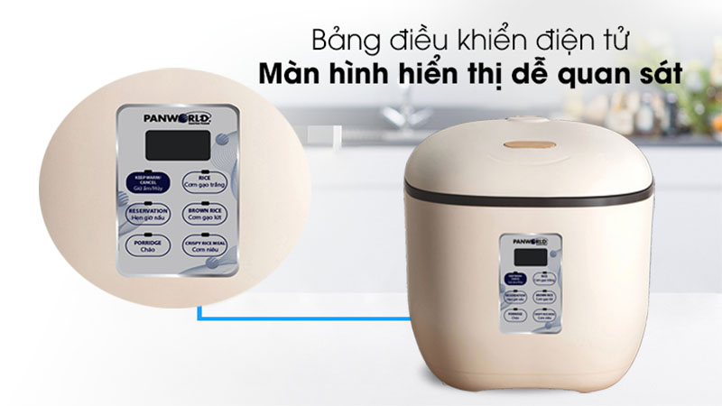 Bảng điều khiển của Nồi cơm điện Panworld PW-2124