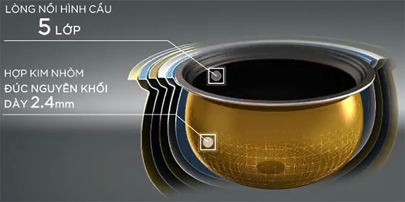 Nồi cơm điện tử Rapido RC-1.2D - Hàng chính hãng