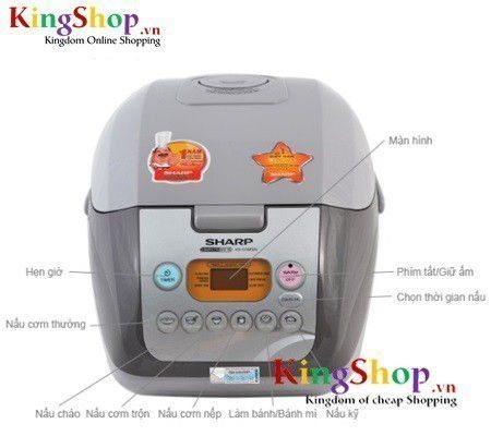 Nồi cơm điện Sharp KS-COM19V-G - Thương hiệu Nhật Bản - Hàng chính hãng