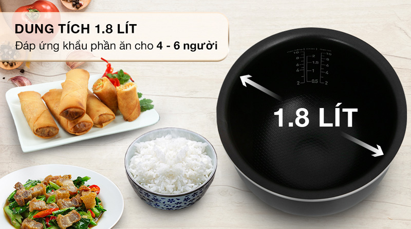 Nồi cơm điện tử Tefal 1.8 lít RK737868 - Hàng chính hãng