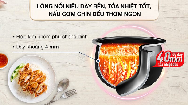 Nồi cơm điện tử Tefal 1.8 lít RK737868 - Hàng chính hãng