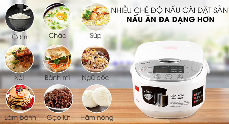 Nồi cơm điện tử Toshiba RC-10DH2PV(W) - Hàng chính hãng