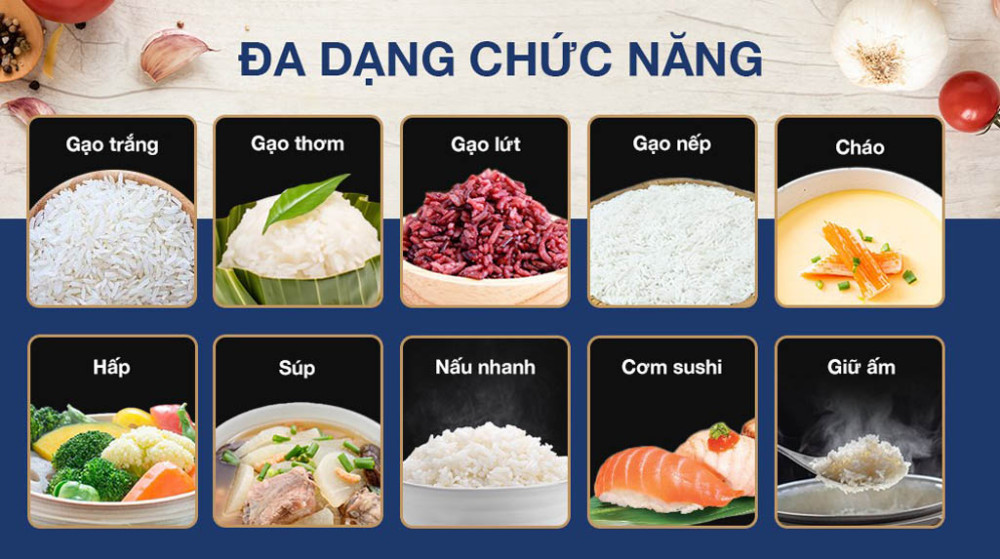 Nồi cơm điện tử Toshiba 1.8 lít RC-18DR4TVN(W)  - Hàng chính hãng