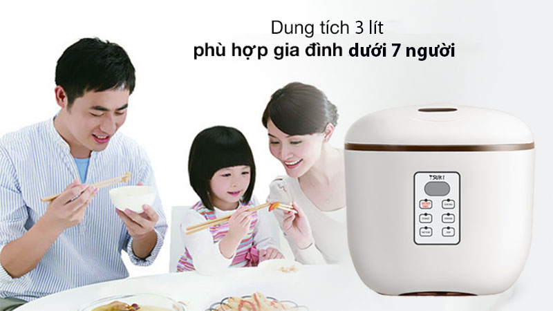 Dung tích của Nồi cơm điện tử Tsuki TS-XH30