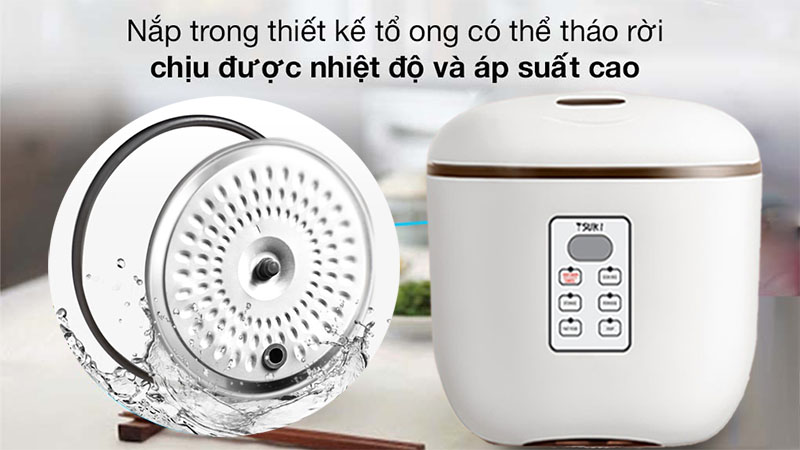 Thiết kế nắp trong của Nồi cơm điện tử Tsuki TS-XH30