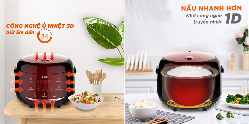 Nồi cơm điện tử Unie UEC1571B - Hàng chính hãng