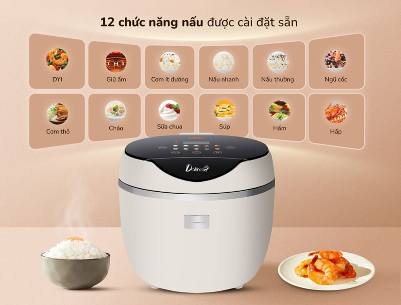 Nồi cơm điện tử tách đường Unie URC612 - Hàng chính hãng