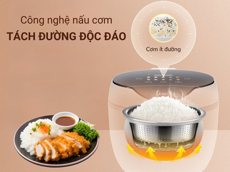 Nồi cơm điện tử tách đường Unie URC612 - Hàng chính hãng