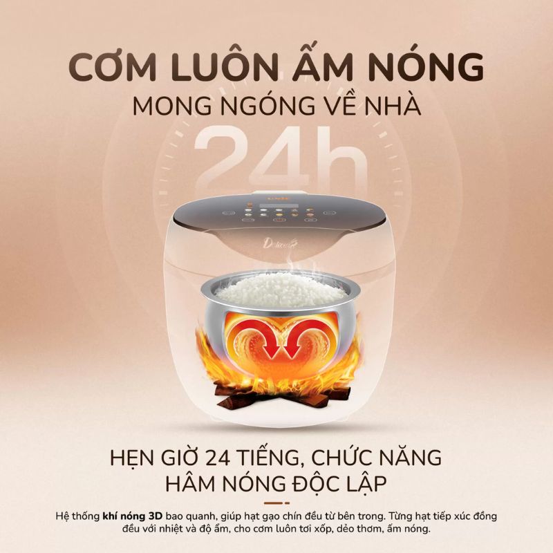 Nồi cơm điện tử tách đường Unie URC612 - Hàng chính hãng
