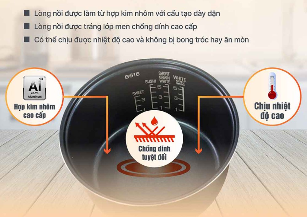Nồi cơm điện tử Zojirushi NL-GAQ10V-BM - Hàng chính hãng