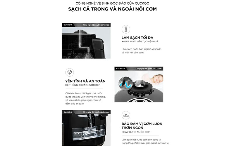 Nồi cơm điện tử áp suất cao tần Cuckoo CRP-HWF1000F - Hàng chính hãng