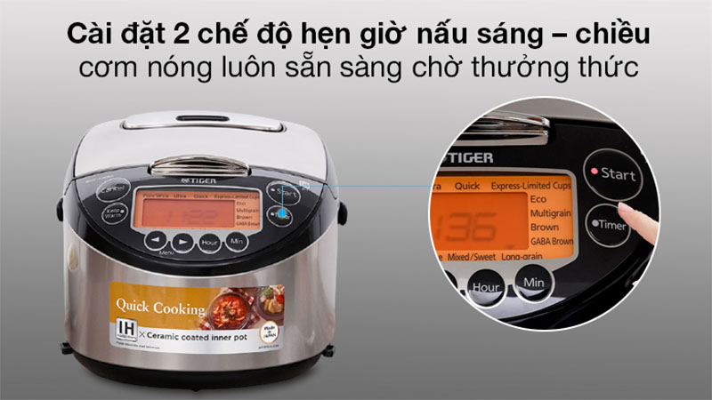 Nồi cơm điện tử cao tần Tiger JKT-D10V - Hàng chính hãng