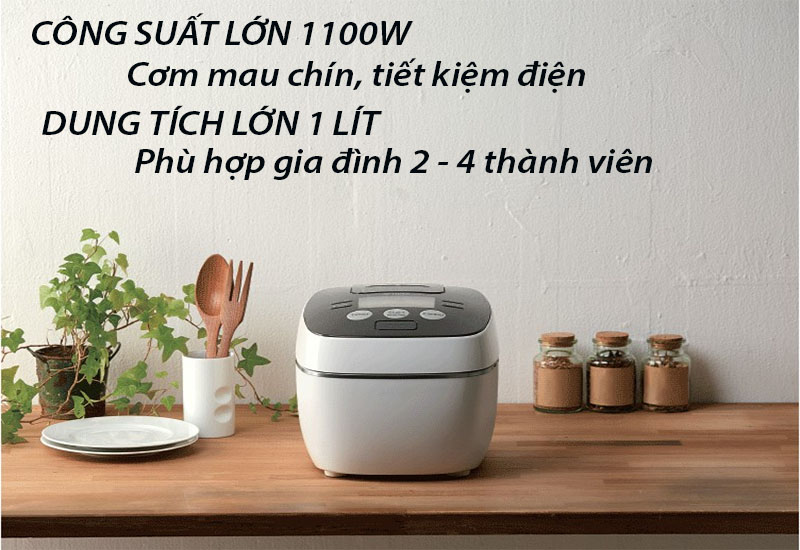 Nồi cơm điện tử cao tần Tiger JPB-G10S - Hàng chính hãng