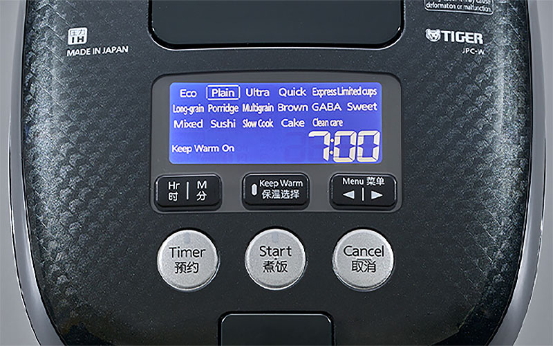 Nồi cơm điện tử cao tần áp suất Tiger JPC-W18W - Hàng chính hãng