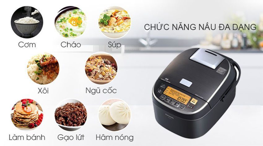 Chức năng nấu đa dạng của nồi cơm điện tử cao tầng Panasonic ANC-SR-PX184KRA