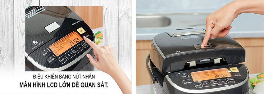 Bảng điều khiển của nồi cơm điện tử cao tầng Panasonic ANC-SR-PX184KRA