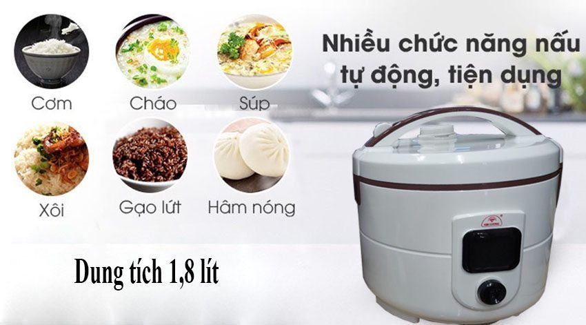 Nồi cơm điện tự động Kim Cương 1.8LG-N - Hàng chính hãng