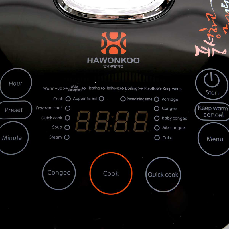 Nồi cơm điện tử Hawonkoo RCH-180-BA - Hàng chính hãng