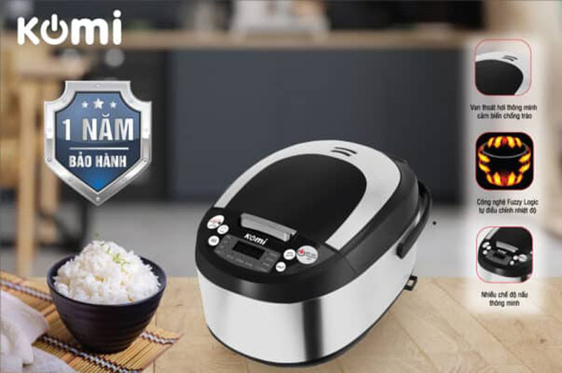 Nồi cơm điện tử Komi KM-03CD dung tích 5 lít, phù hợp cho gia đình đông người