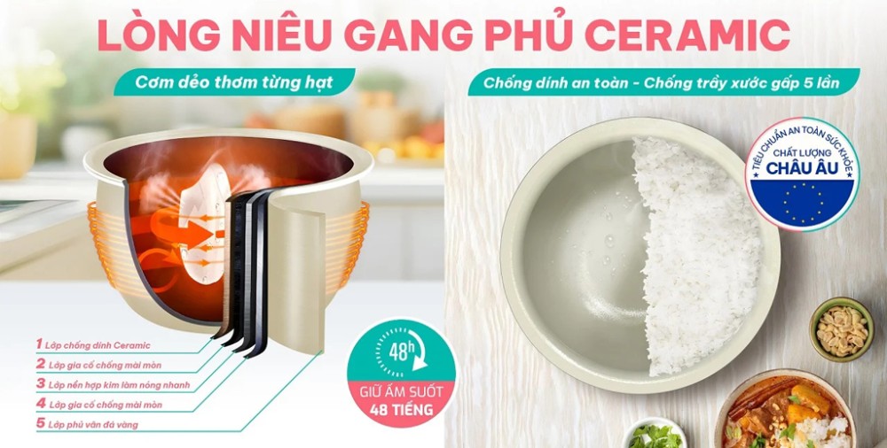 Nồi cơm điện tử Livotec LRC-E8118M/P - Hàng chính hãng