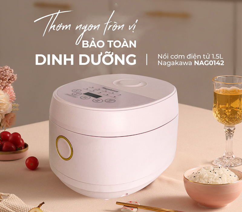 Nồi cơm điện tử Nagakawa NAG0142 - Hàng chính hãng