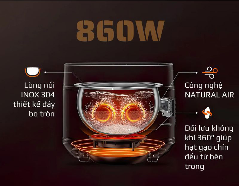 Nồi cơm điện tử Olivo RC88 - Hàng chính hãng