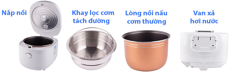 Nồi cơm điện tử tách đường Perfect PF-RC869 - Hàng chính hãng