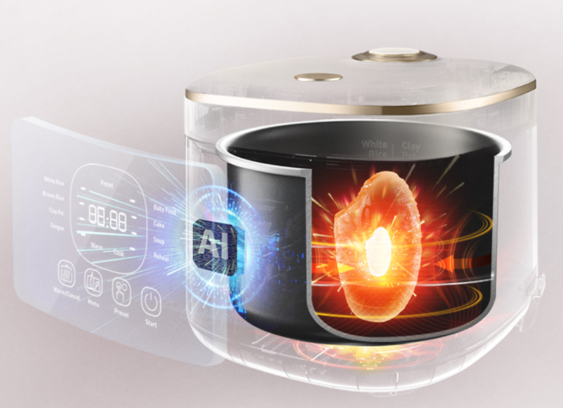 Nồi cơm điện tử Tefal 0.7 lít RK515168 - Hàng chính hãng