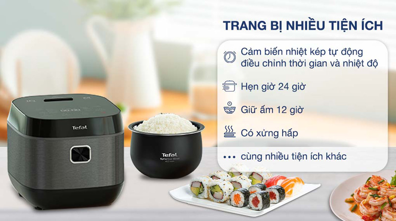 Nồi cơm điện tử Tefal RK776B68 - Hàng chính hãng