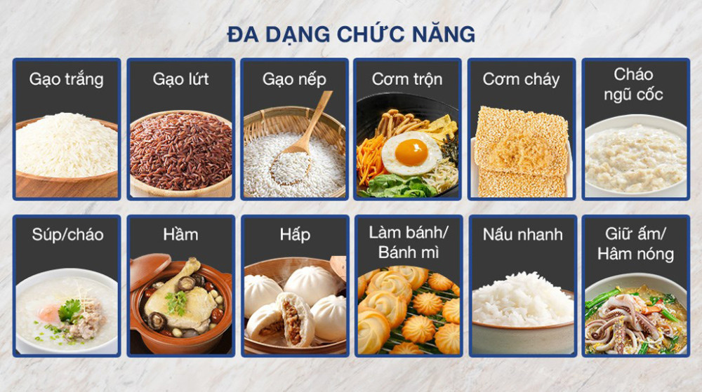 Nồi cơm điện tử Toshiba 1.8 lít RC-18DR5UVN(W) - Hàng chính hãng