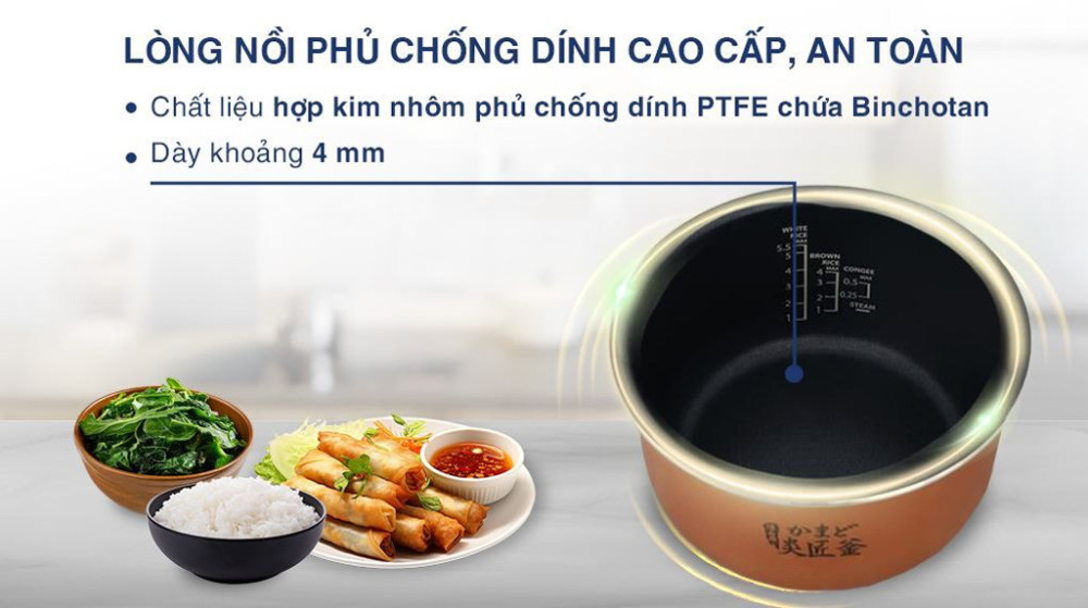 Nồi cơm điện tử Toshiba 1 lít RC-10DR5UVN(H) - Hàng chính hãng