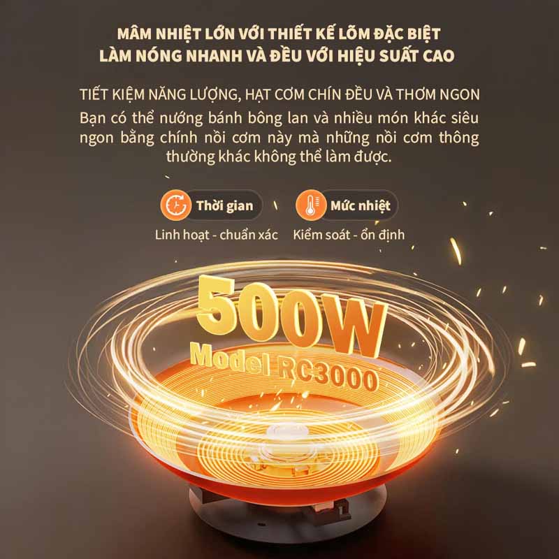 Nồi cơm điện tách đường Snapbee RC3000 PRO - Hàng chính hãng