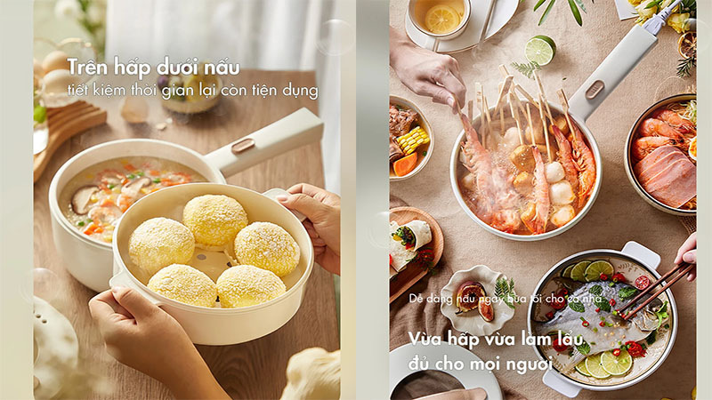 Tính năng của Nồi điện đa năng Bear DRG-E15F2