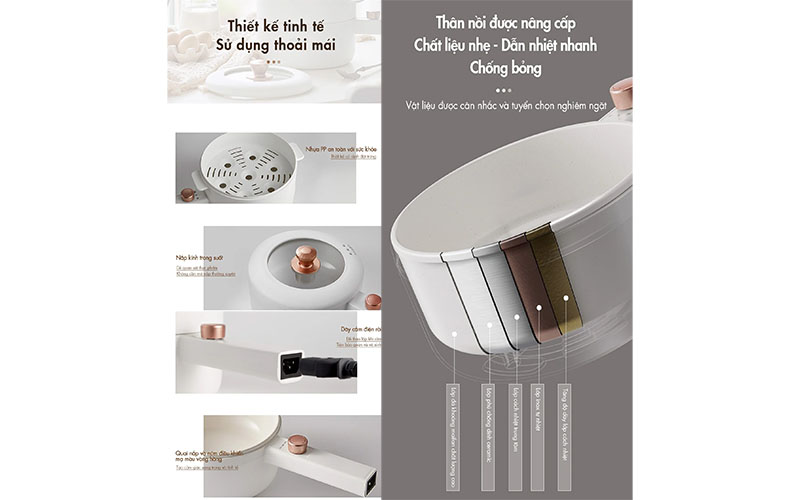 Nồi điện đa năng Bear DRG-F30H1 (3L) - Hàng chính hãng