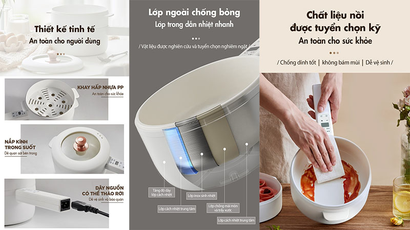 Nồi điện đa năng Bear DRG-P16K5 - Hàng chính hãng