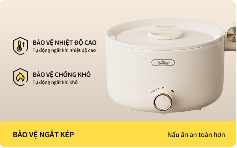 Nồi điện đa năng Bear MC-4H16G - Hàng chính hãng