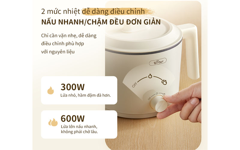 Công suất của Nồi điện đa năng Bear MC-4H16H