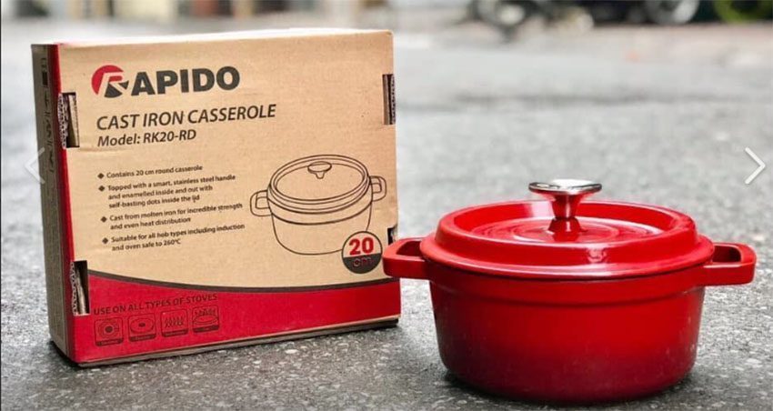Nồi gang đúc 20cm Rapido RK20-RD