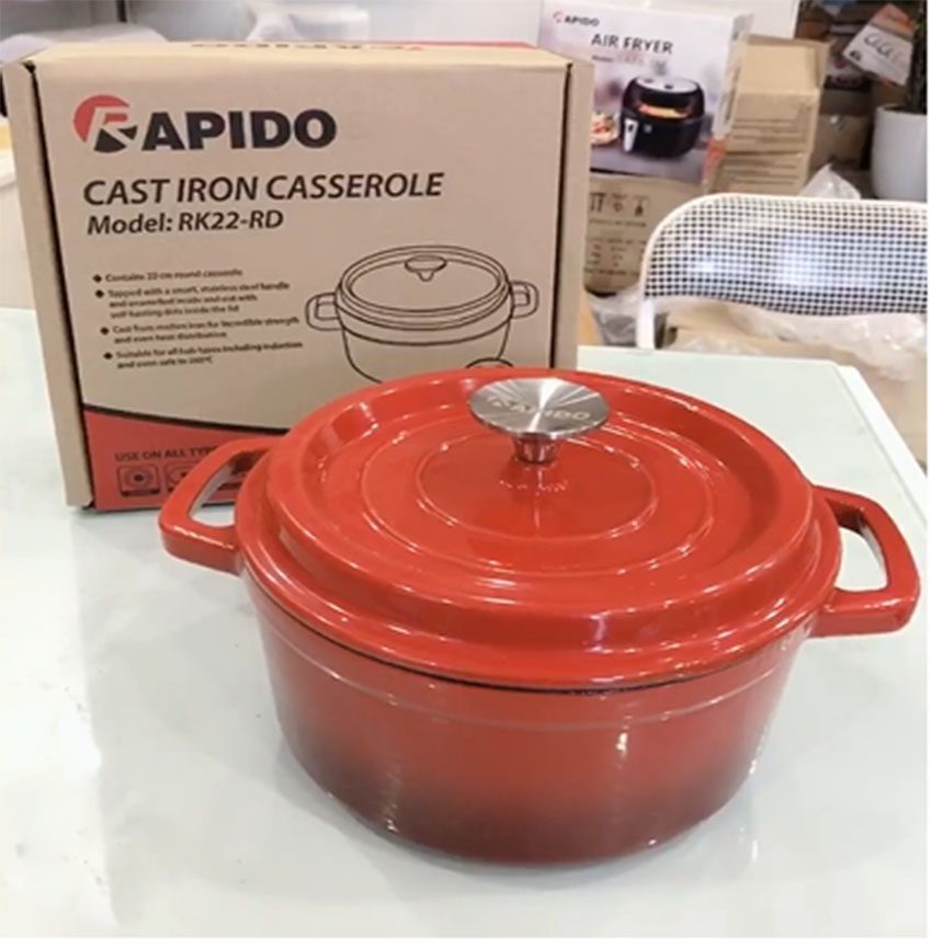 Nồi gang đúc 22cm Rapido RK22-RD