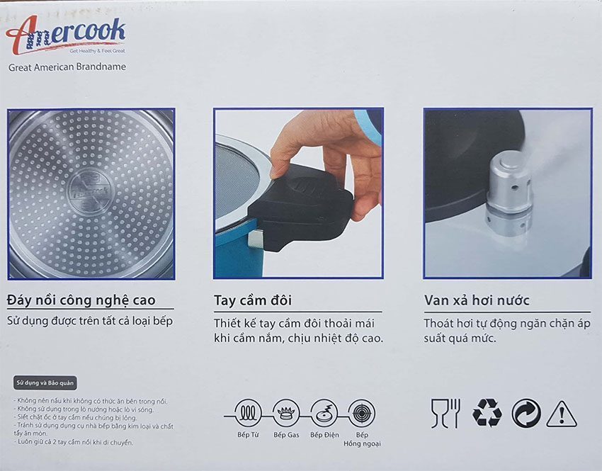 Nồi Ấp Suất AMERCOOK ILPC1019 - Hàng chính hãng