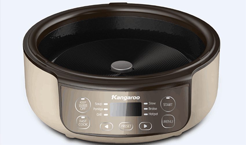 Nồi hầm dưỡng sinh Kangaroo KG3SC1 có nút điều chỉnh trên thân nồi