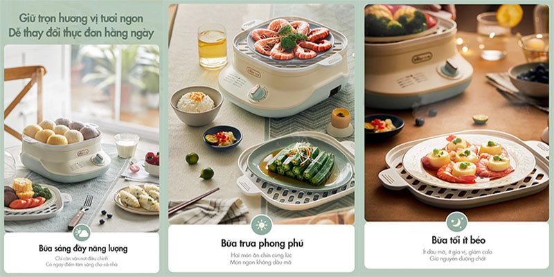 Nồi hấp điện 2 tầng Bear DZG-C60Q8 - Hàng chính hãng