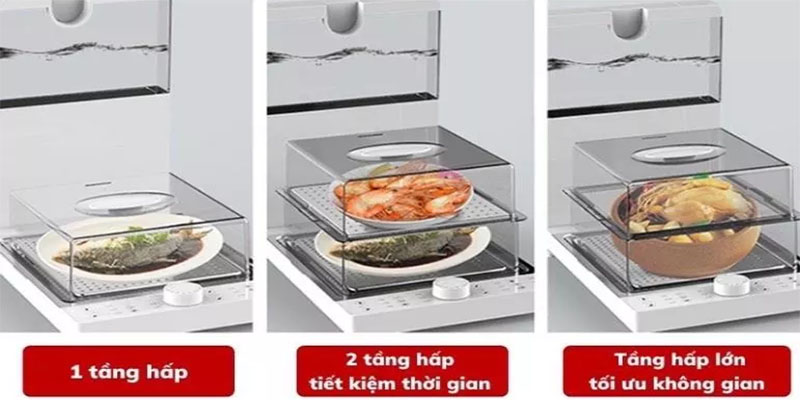 Nồi hấp điện 3 tầng Yunikly S101A - Hàng chính hãng