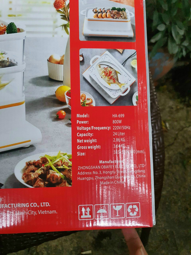 Nồi hấp điện thực phẩm Hayasa HA-699 - Hàng chính hãng